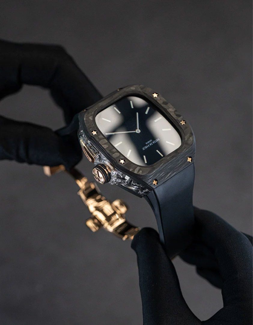 Apple Watch Case carbon fiber crystal mod series 9 8 7 6 5 45mm 44mm 49mm ultra ultra2 retrofit customizable Men s Fashion Watches Accessories Watches on Carousell