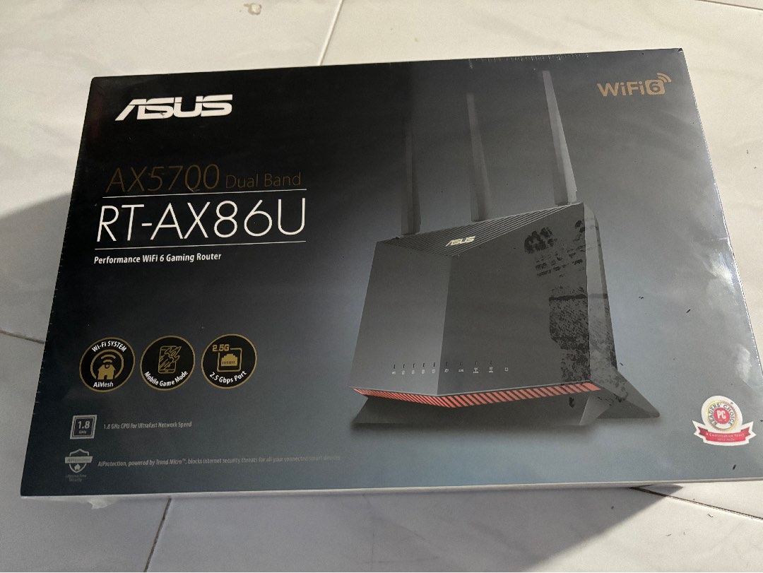 Asus Router RT-AX86U, Computers & Tech, Parts & Accessories, Networking ...