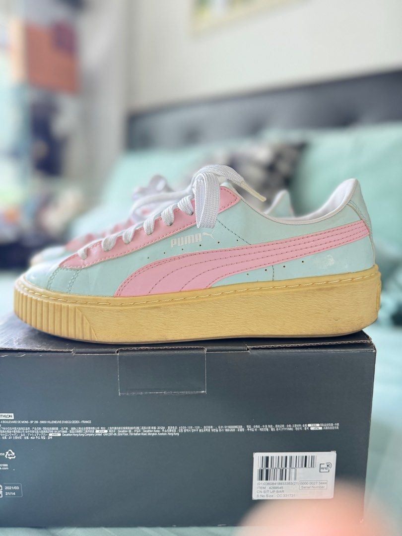 Puma suede discount rosa platform