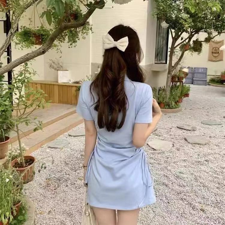 Baby blue polo sales dress