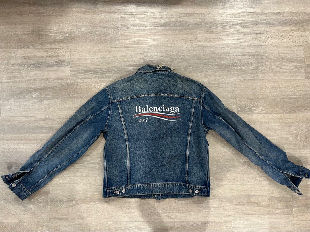 Balenciaga Denim Jacket Men s Fashion Coats Jackets and