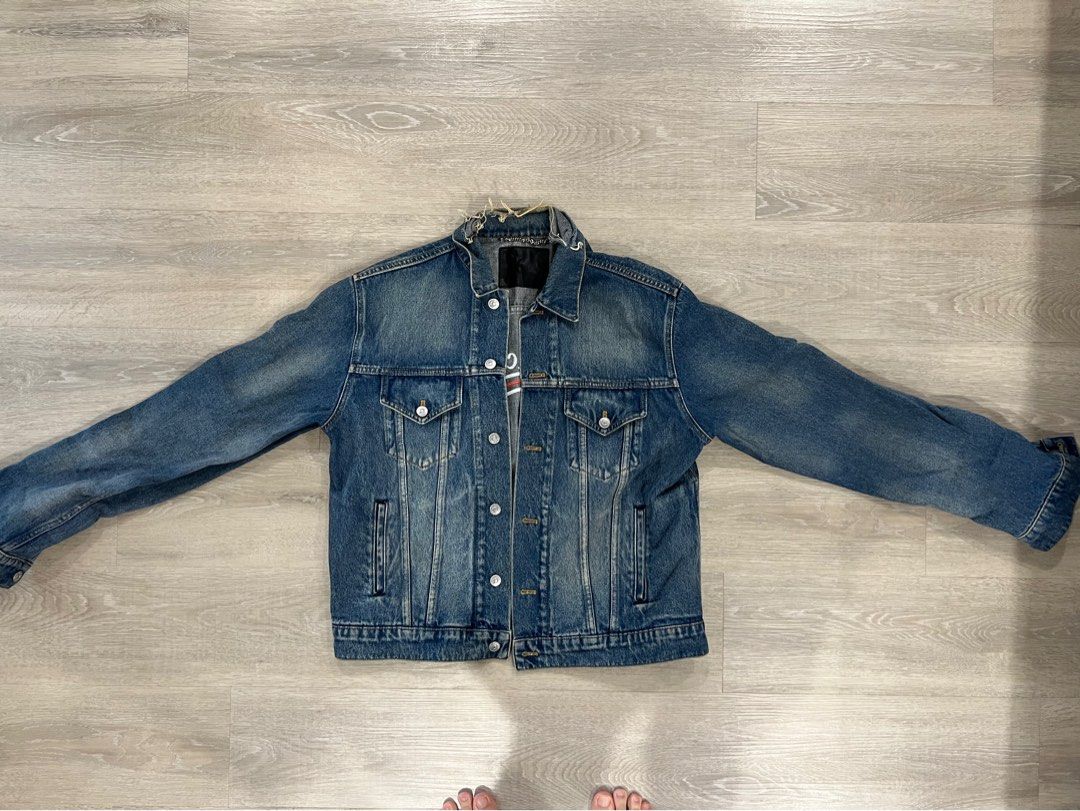 Balenciaga Denim Jacket Men s Fashion Coats Jackets and