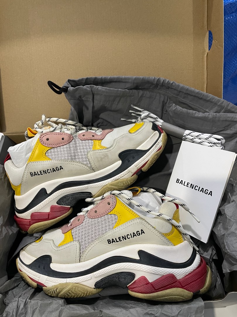Triple s yellow pink on sale