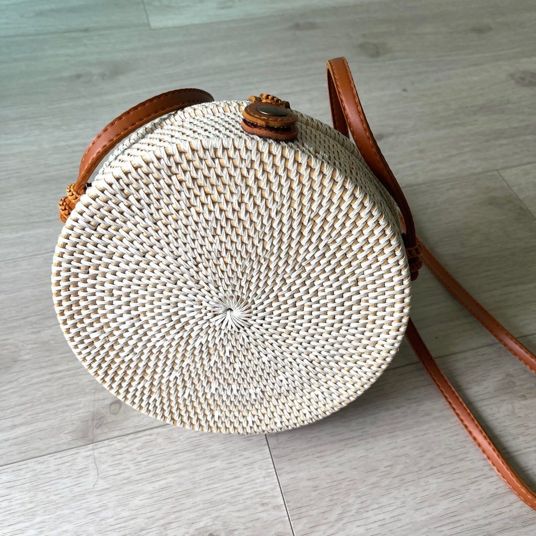 Rattan bag round discount