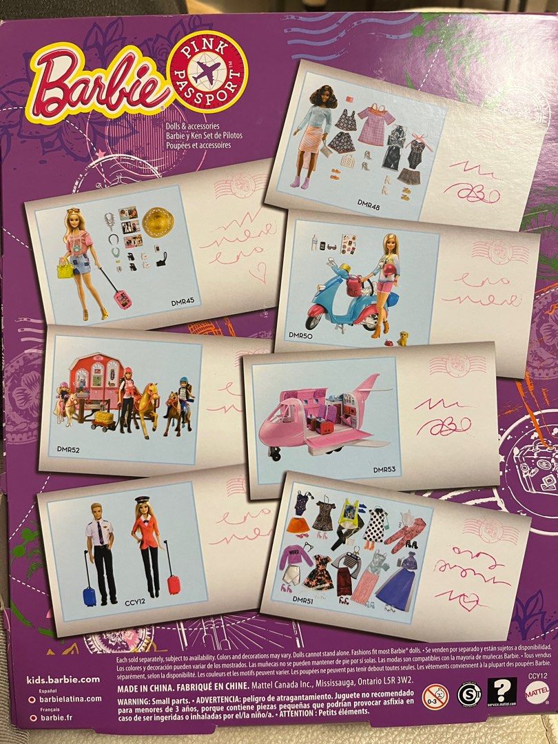 Barbie pink passport barbie and ken set online