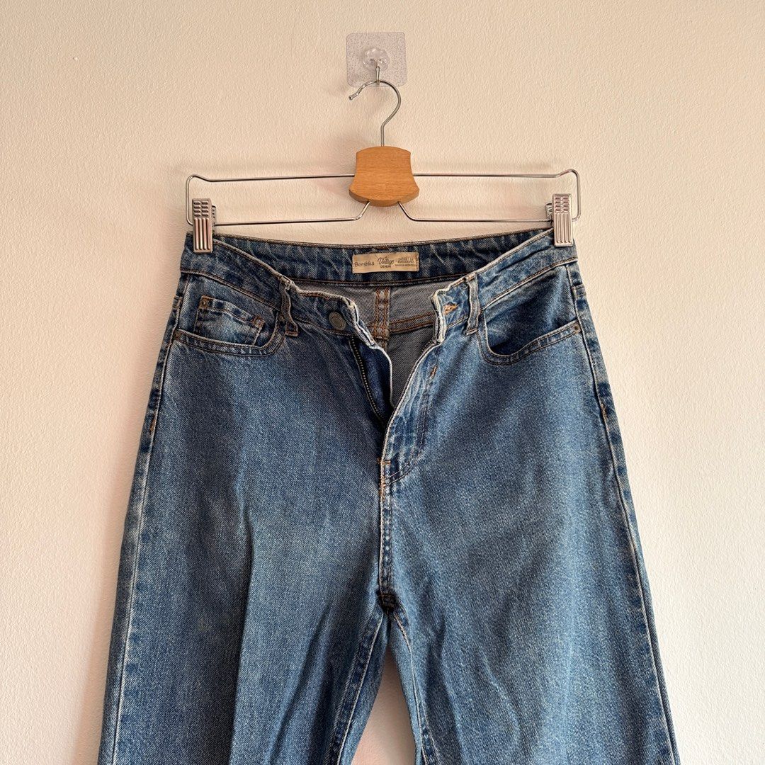 Bershka vintage denim mom jeans sales