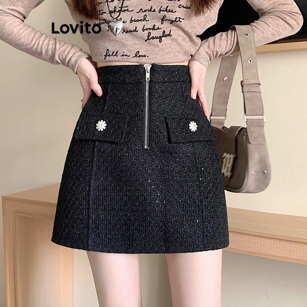Bodycon skirt with zipper shop