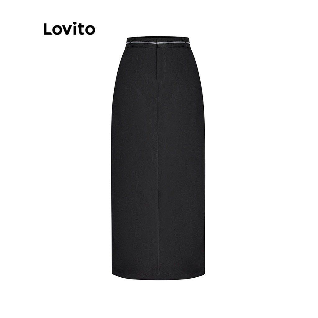 Black Long Skirt with slit (Category: Skirts) located in Manila. Submitted by bitofthings (Listing ID 1281206203, Image 2). Description: Brand New Not used; washed only Can fit size S-M; stretchable waist // black slit skirt midi skirt long skirt casual skirt.