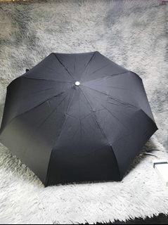 Black Plain Automatic Foldable Umbrella
