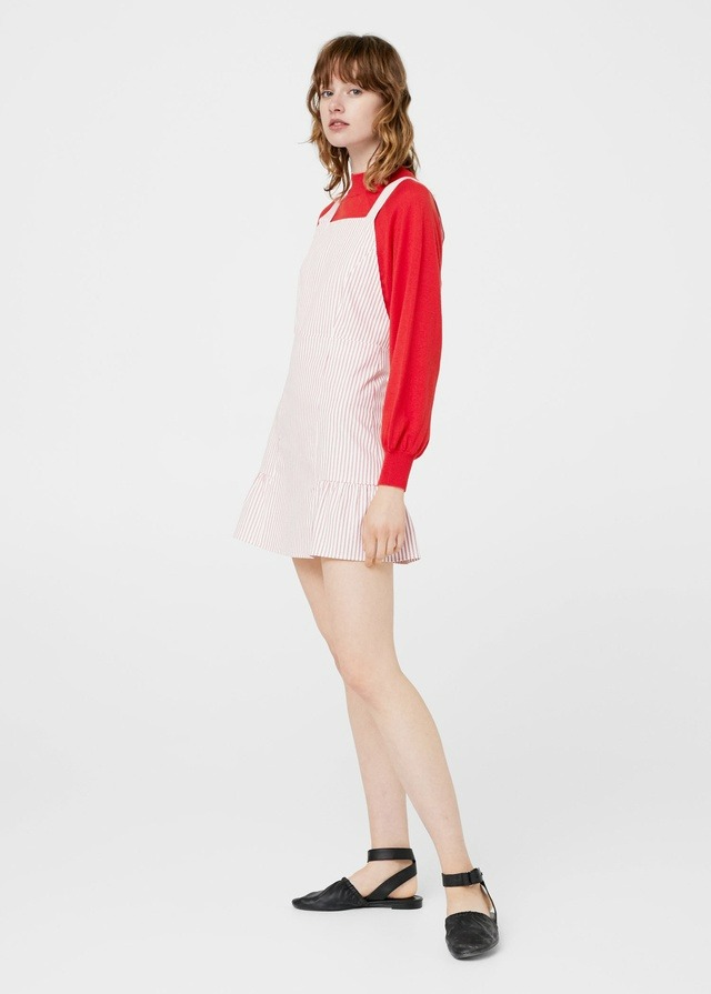 Mango striped deals bow dress