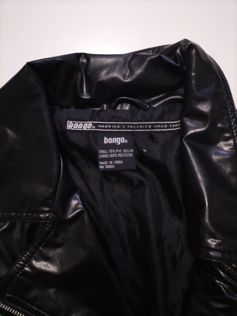 Bongo Faux Leather Jacket Women s Fashion Coats Jackets and Outerwear on Carousell