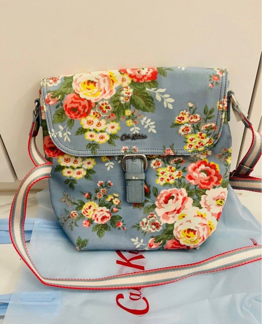 brand new Cath Kidston floral blue sling bag