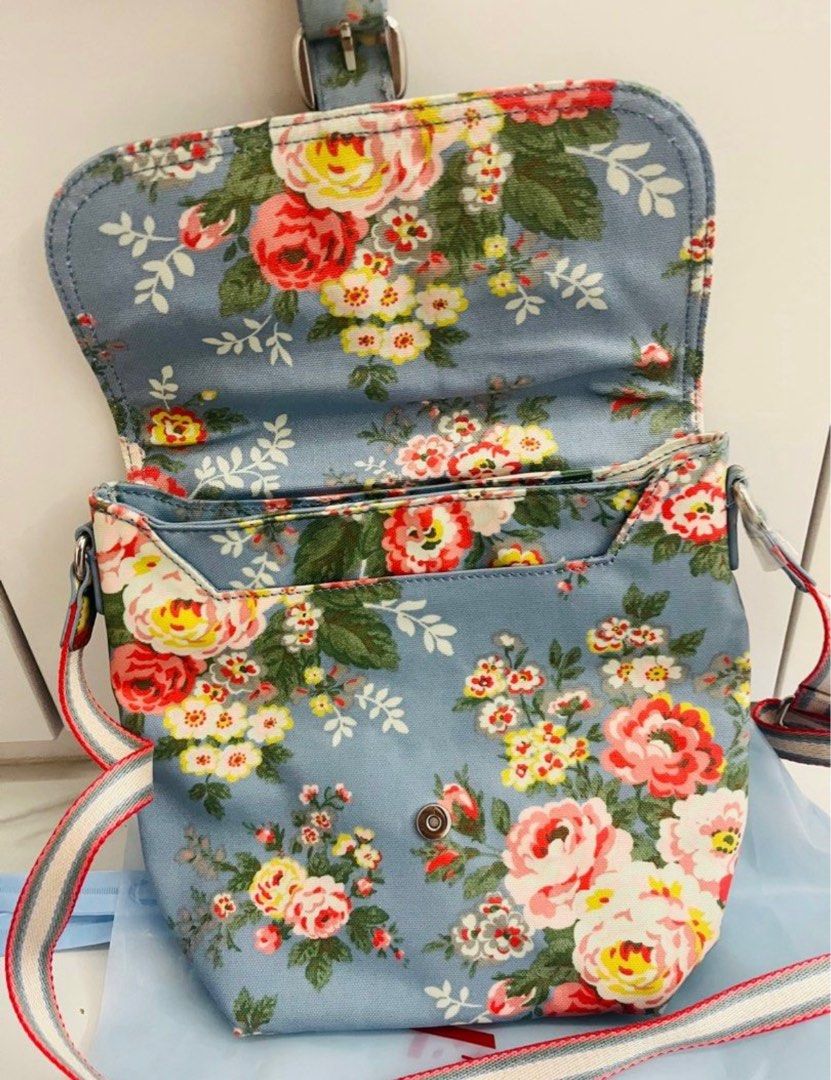 brand new Cath Kidston floral blue sling bag