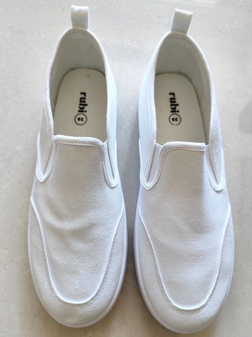 Cheap white clearance slip on shoes