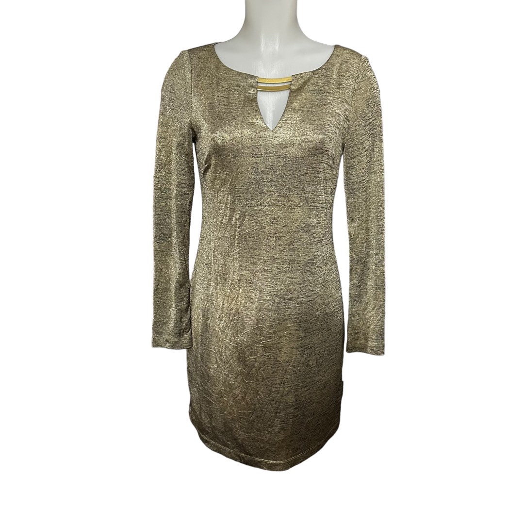 Vince camuto gold online dress