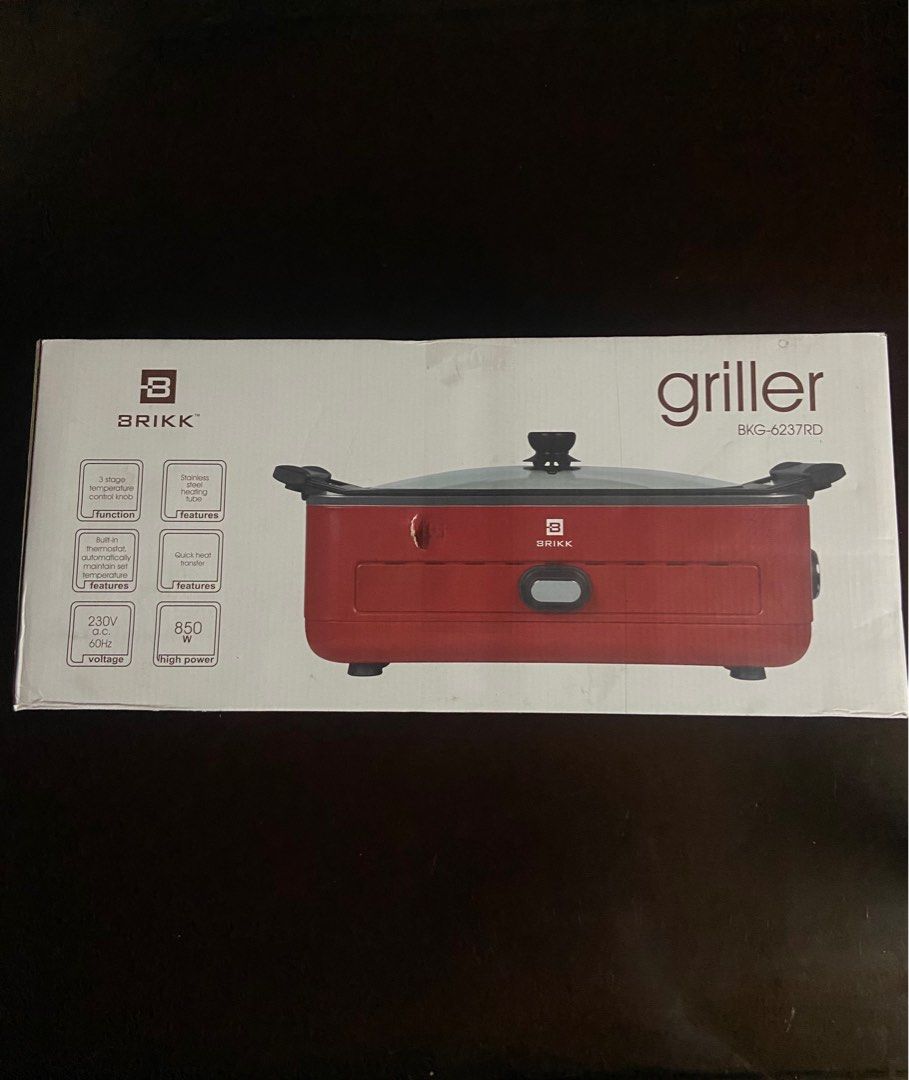 Brikk Electric Griller (Category: BBQ, Grills & Hotpots) located in Manila. Submitted by shiabymschel (Listing ID 1281178654, Image 1). Description: Original Brikk Electric griller - Affordable than its original price (blue and orange app price is around 3,490 - Sealed ( never been use, never been open and still in the packaging) - Actual photos of the items are posted above - NO WARRANTY !! - RFS: We will not use it and it is still brand new •ME