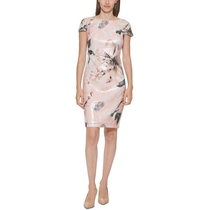 Blush calvin klein dress new arrivals