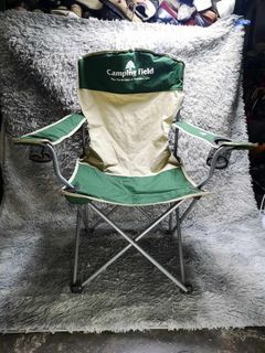 Camping Field Green Cream Lounge Chair