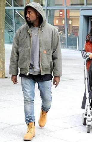 CARHARTT CHARCOALGRAY DUCK ACTIVE HOODIE KANYE WEST, Men's