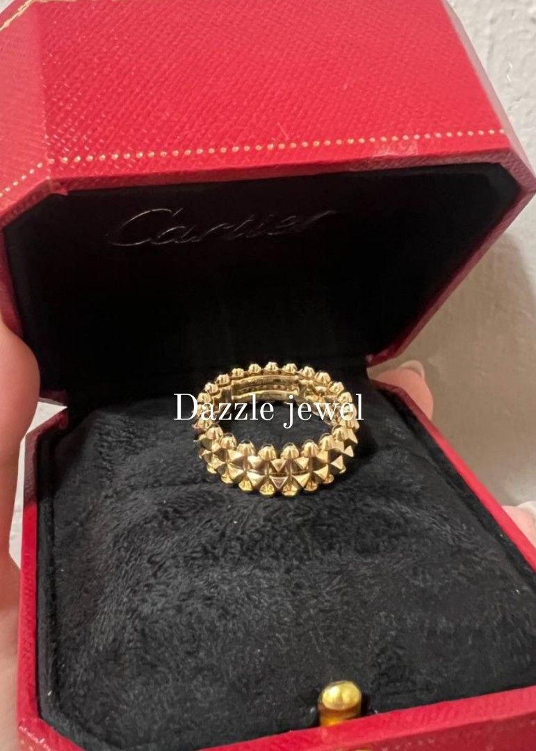 Cartier clash double loop ring 18k custom