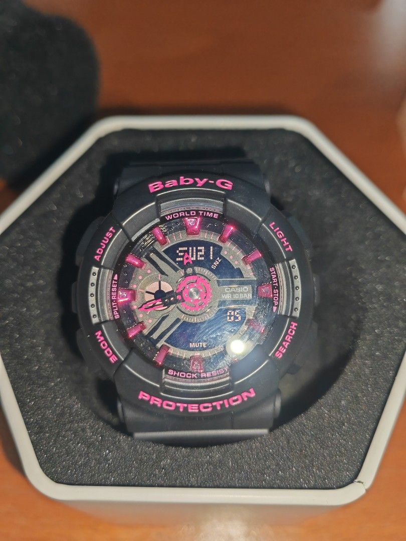 CASIO Baby G Black Pink BA 111 1ADR Men s Fashion Watches