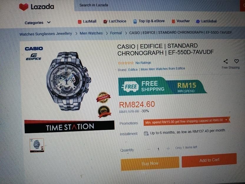 Edifice lazada hot sale