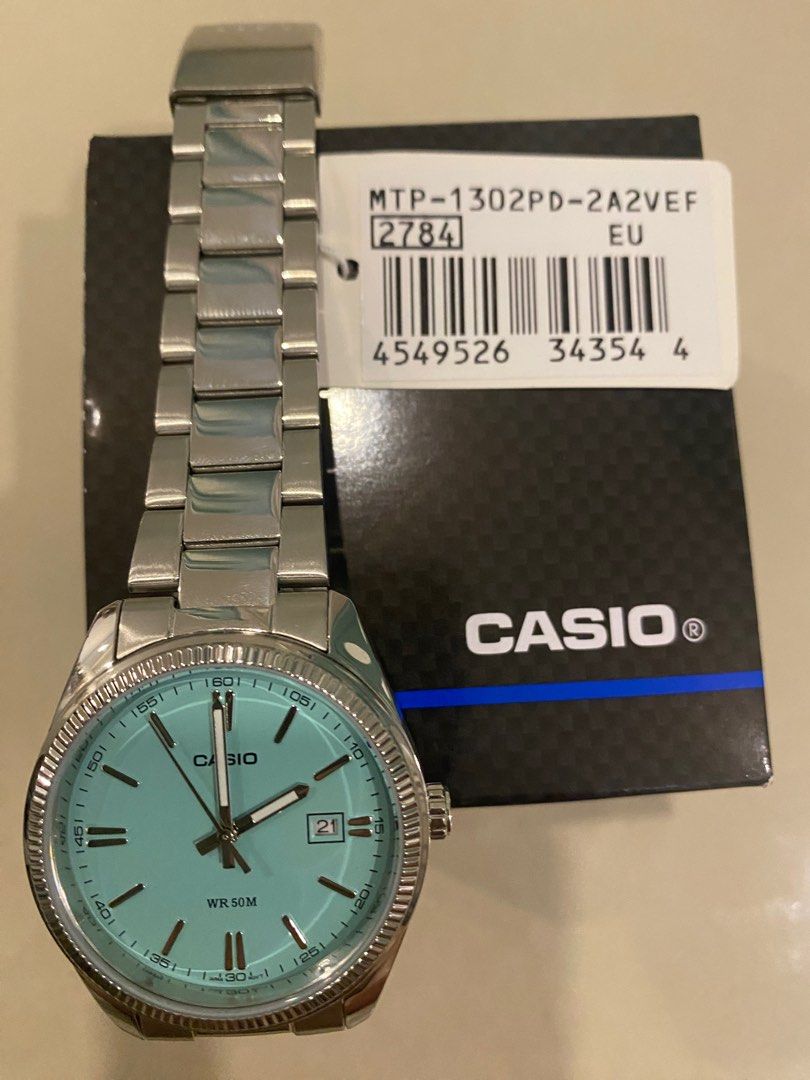 Casio MTP-1302PD-2A2V Tiffany Blue, Men's Fashion, Watches & Accessories,  Watches on Carousell