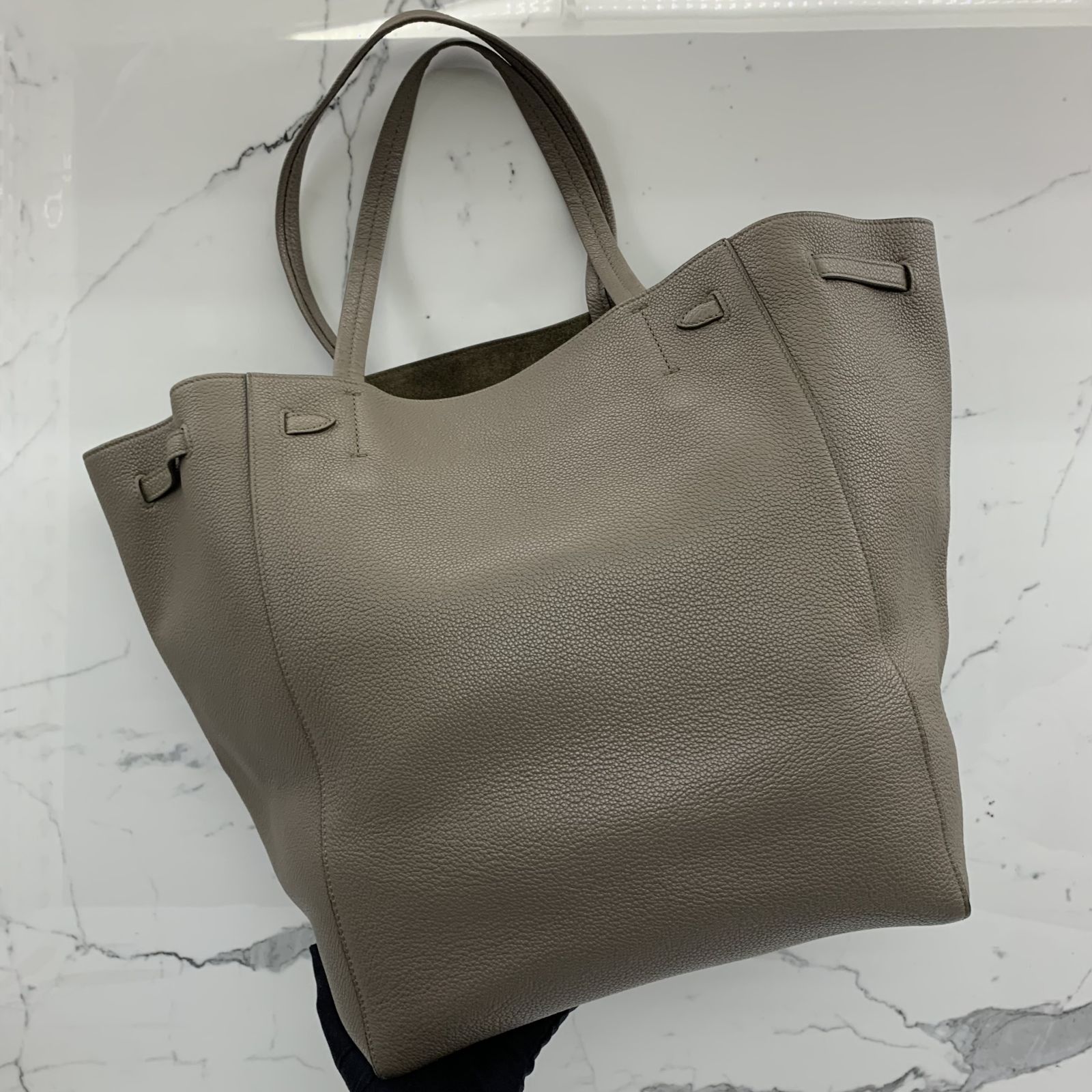 CELINE BROWN CABAS PHANTOM NEW BELT MEDIUM TOTE BAG 247000653 KM