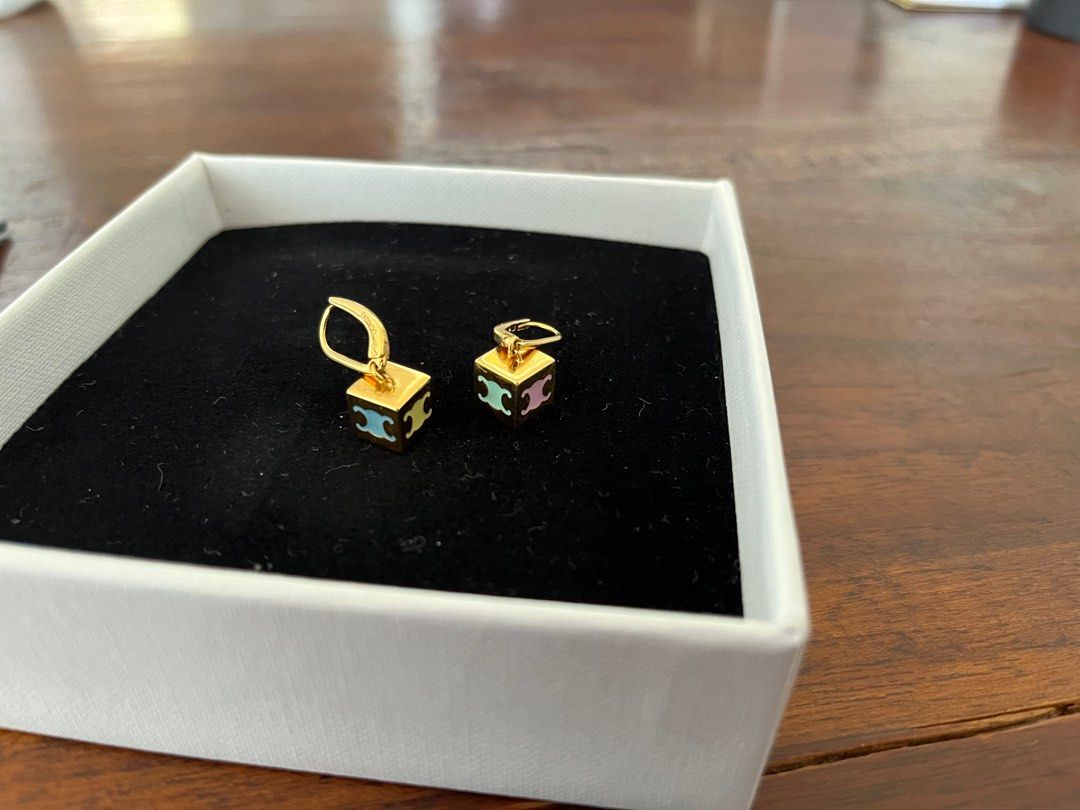Celine enamel earrings online