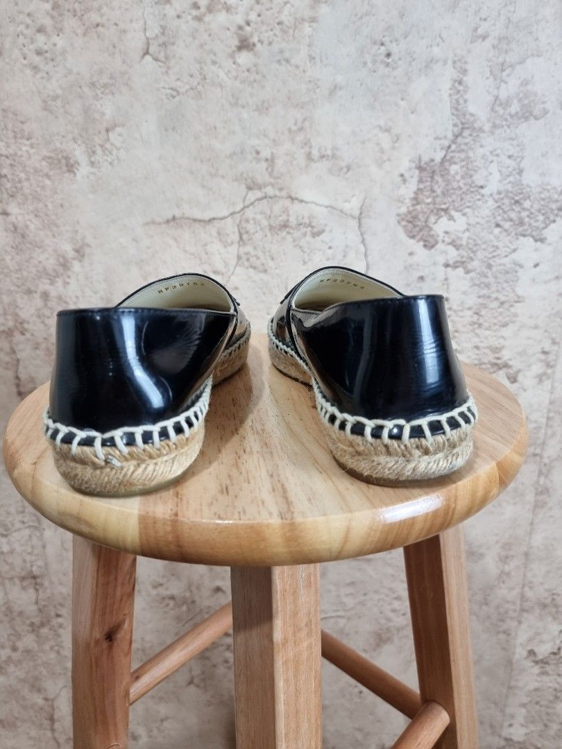Chanel patent cheap espadrilles