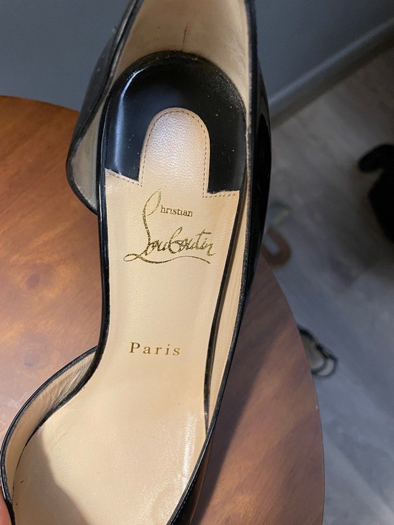 Christian Louboutin Iriza 85 patent leather pumps Black Women s Fashion Footwear Heels on Carousell
