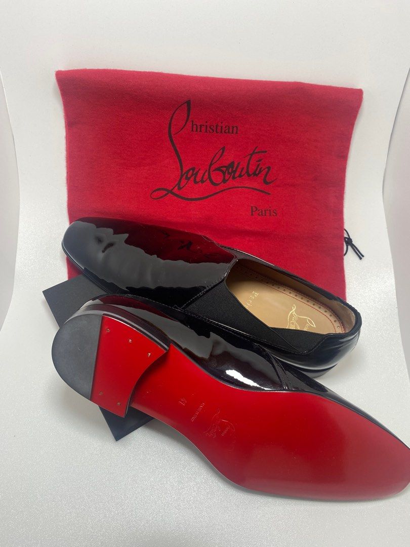 Christian Louboutin Men s The Opero Black Patent Leather Loafer
