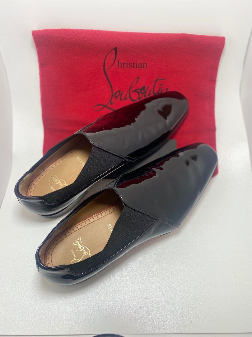 Christian Louboutin Men s The Opero Black Patent Leather Loafer