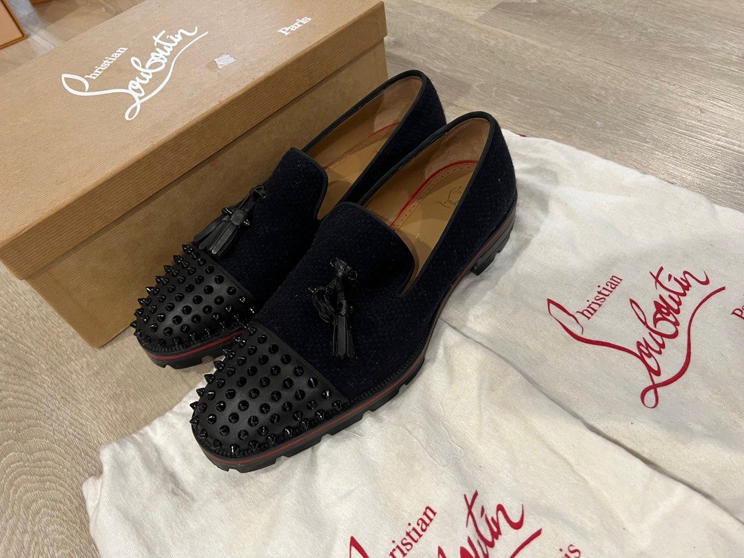 Christian Louboutin Rossini Spiked Loafers Men s Fashion
