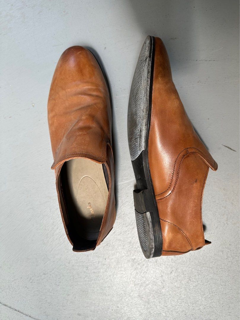 Clarks Mens Dress Shoes Slip Ons Brown US9