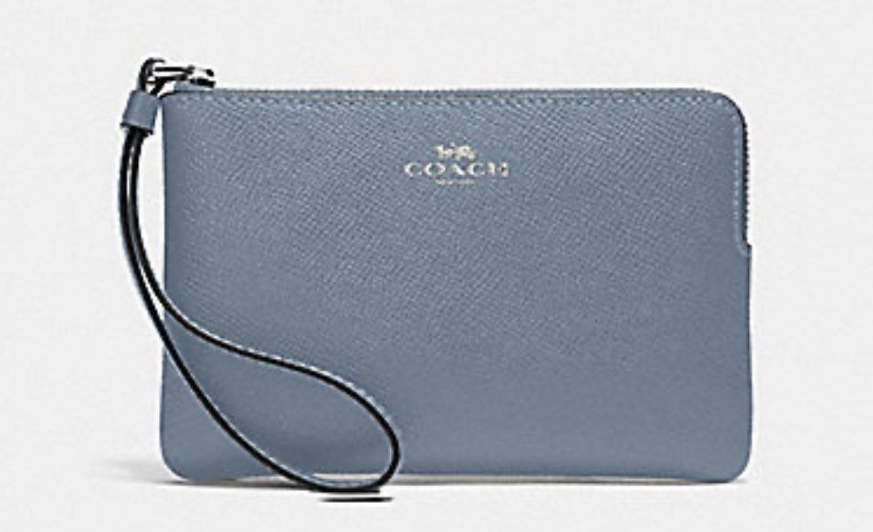 Silver shop coach wristlet