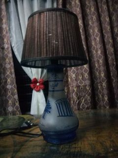 Collectible Vintage Glass Bottle Table Lamp (Came from Sweden)