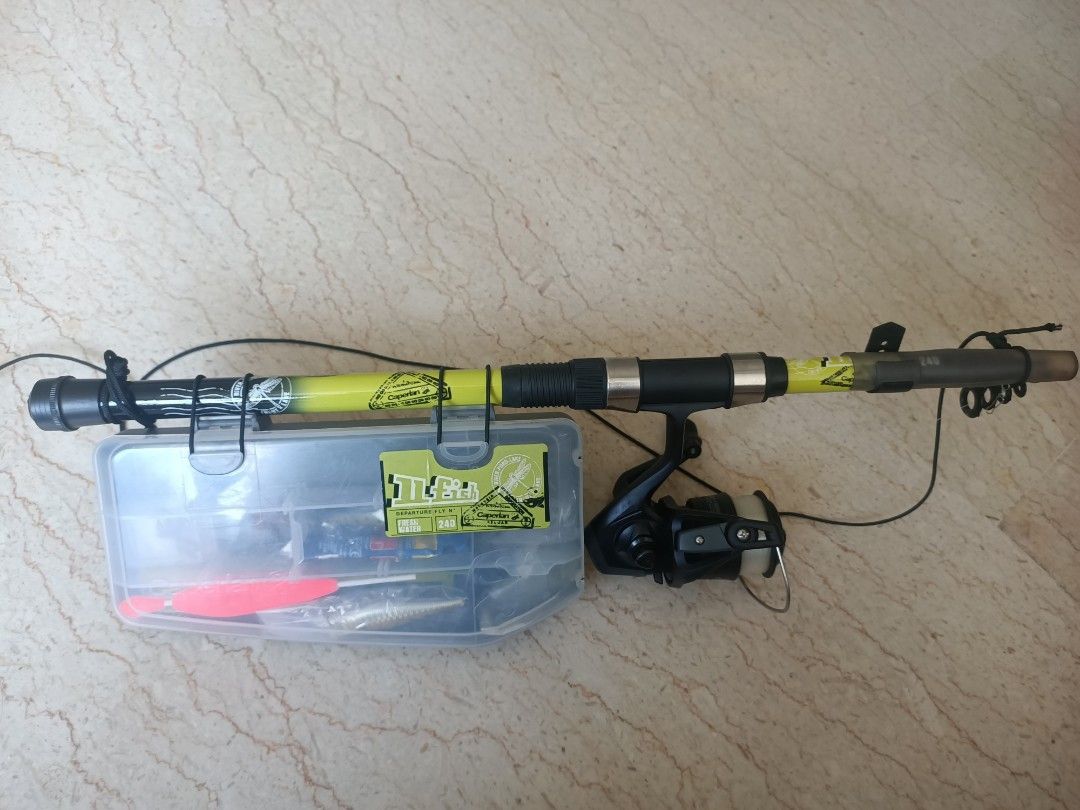 Fishing set, fishing gear package, rod, lures, lines, weights, hooks