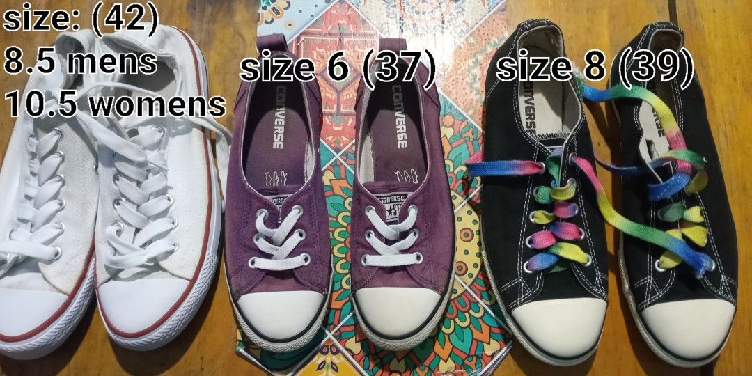 Converse size difference new arrivals