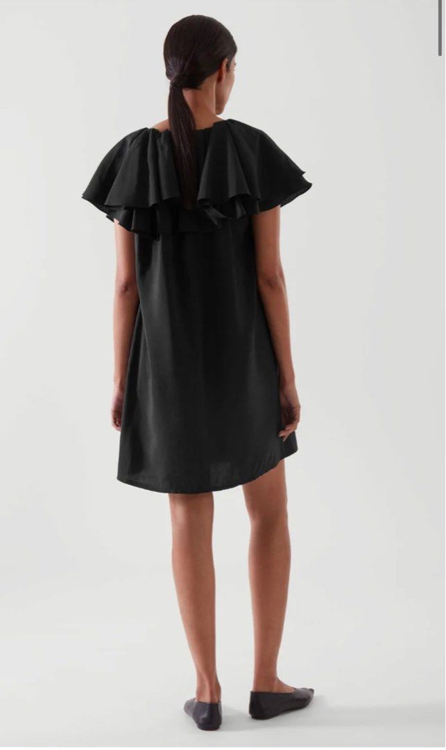 COS Black Ruffle Dress Women s Fashion Dresses Sets Dresses