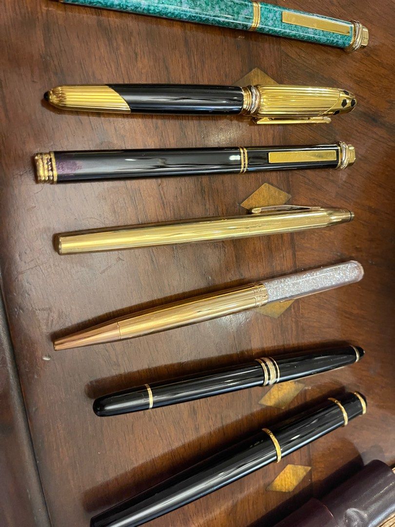 Designer Pens (Category: Luxury Accessories) located in Mandaluyong City. Submitted by olachicoas (Listing ID 1281070883, Image 3). Description: Cartier, Montblanc, S.J. Dupont and Swarovski Pen Pricelist 1. Le Must de Cartier Gold plated pen - Php 45,000.00 2. Le Must de Cartier Gold plated pencil - Php 30,000.00 3. 90’s S.T. Dupont Classique Lacquer with paved diamonds ballpoint pen - Php 45,000.00 4. Cartier Must De Cartier Trinity Ring Ballpo