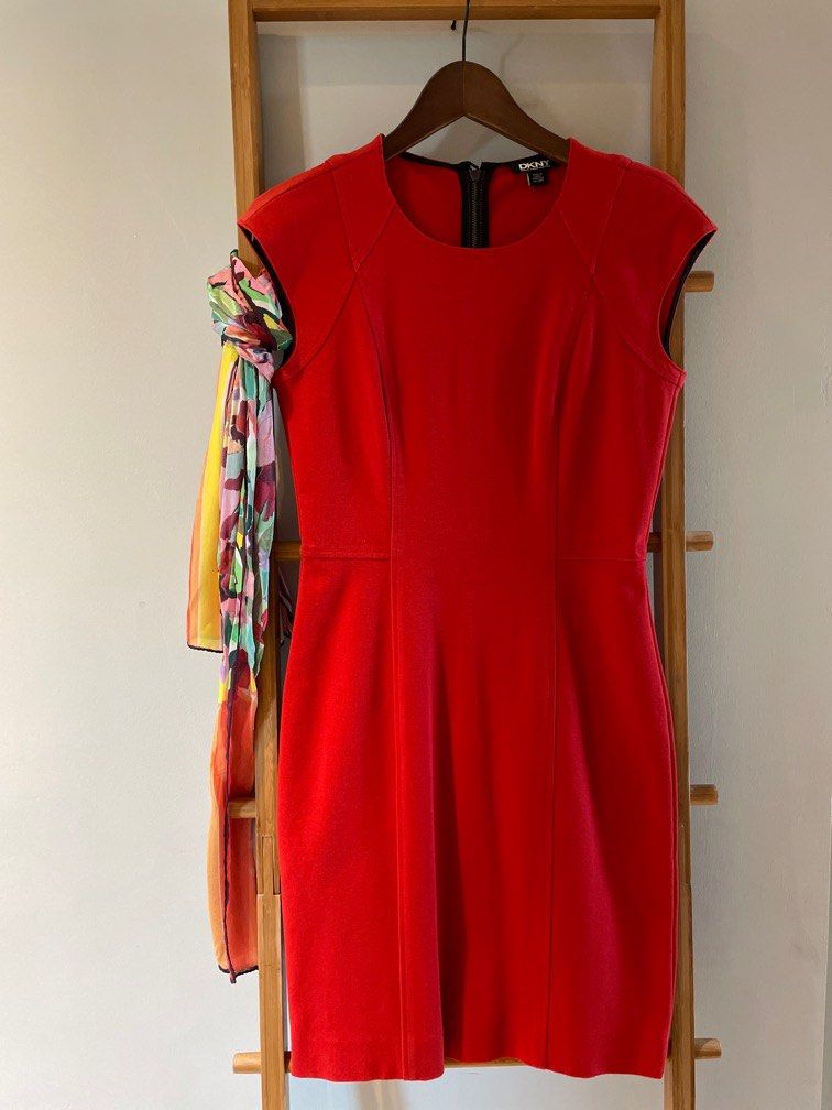 Dkny red dress online