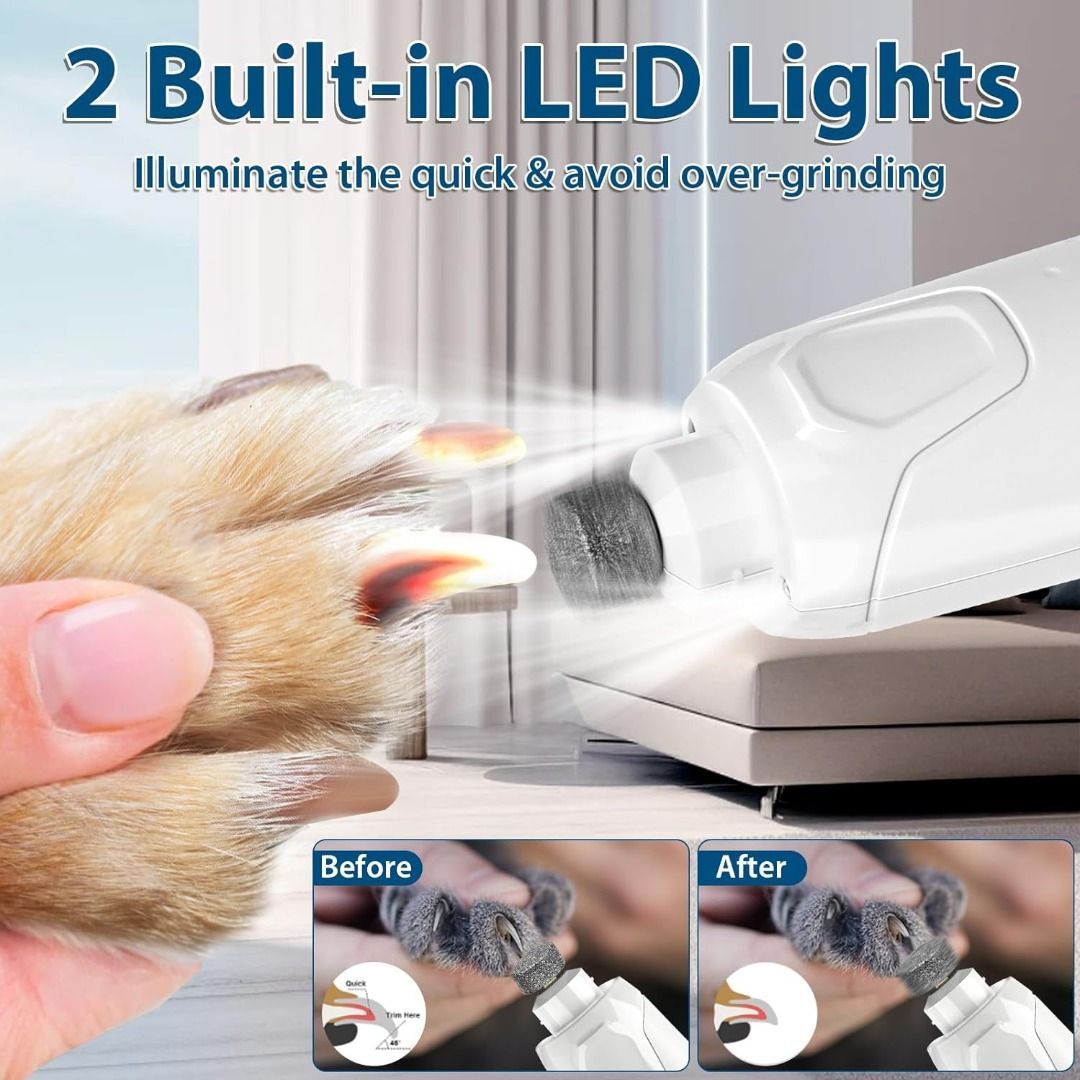 Dog Nail Grinder Set Electric Dog Nail Trimmer Small Medium