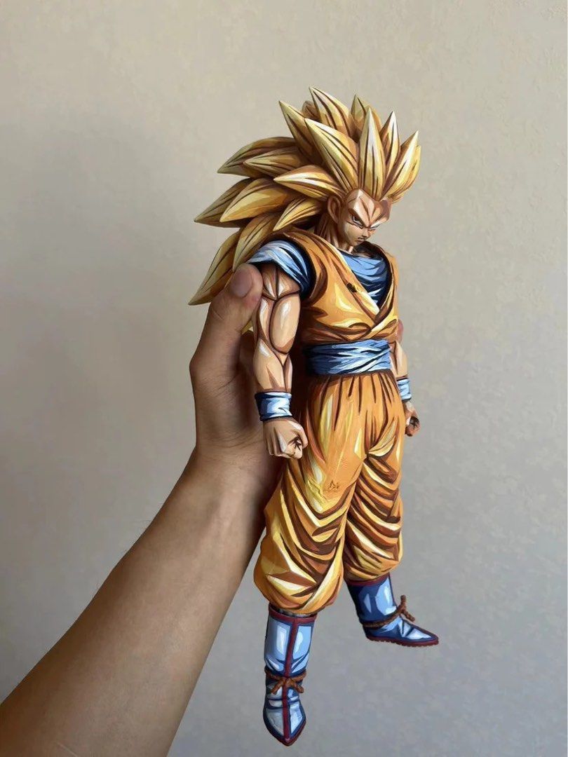 Dragon Ball Goku Super Saiyan 3 Anime Coating Comic Color Effect Figure  Model, Hobbies & Toys, Toys & Games on Carousell