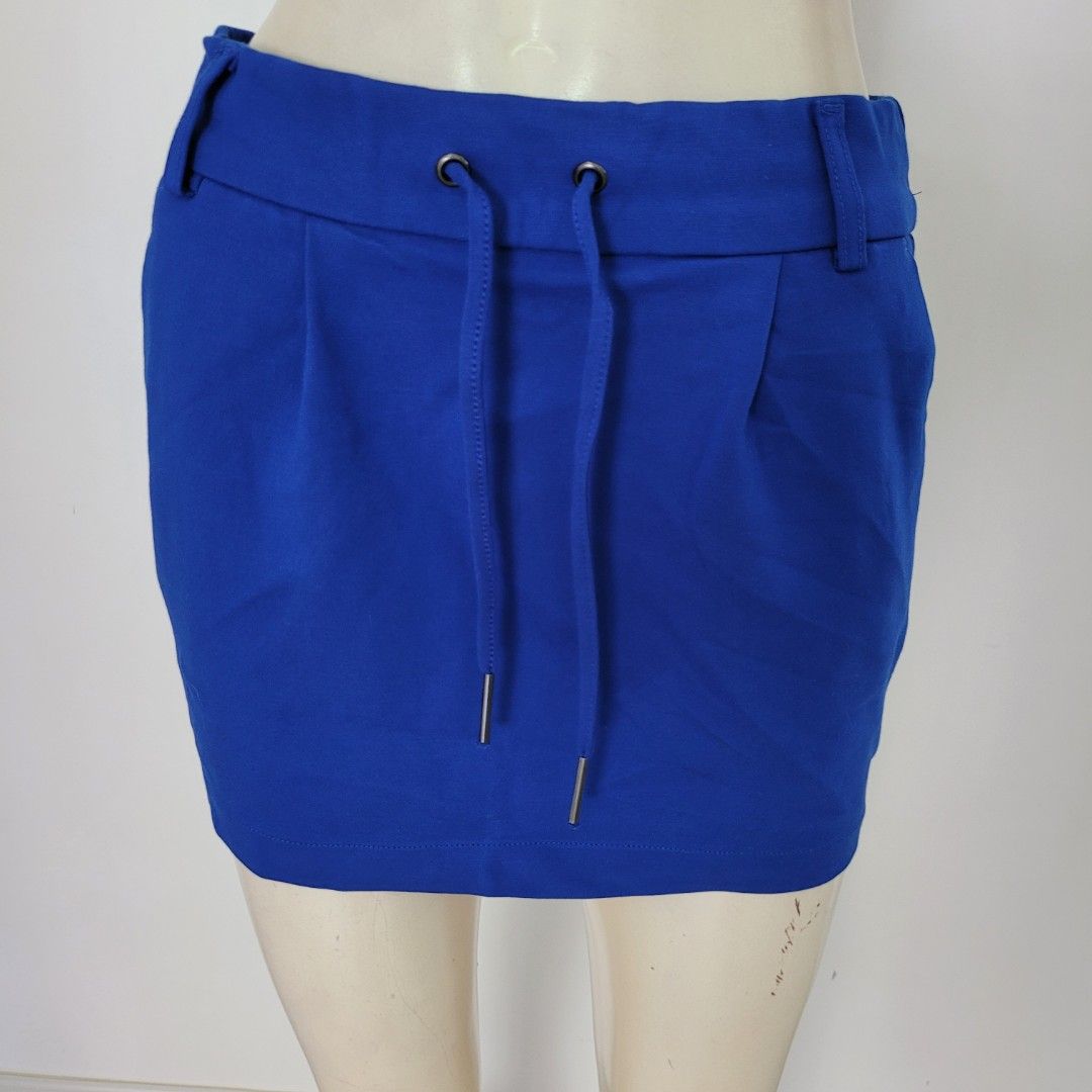 Drawstring navy blue skirt discount