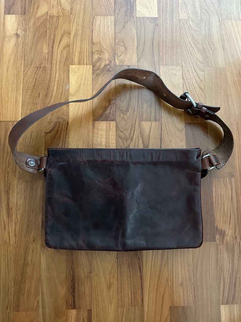 Waist bag leather black outlet