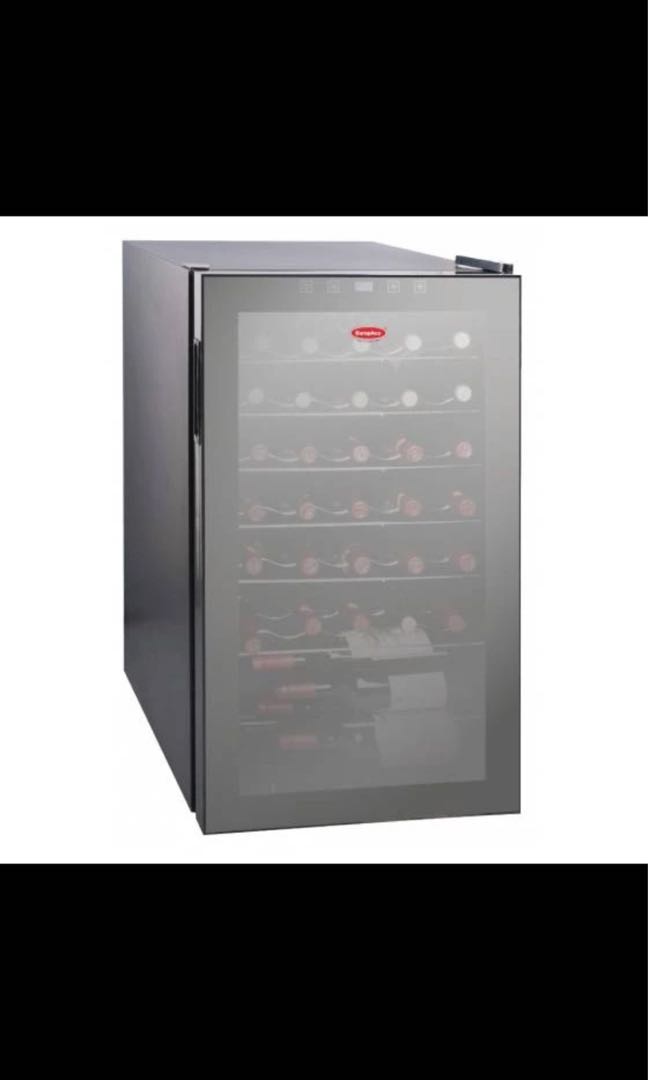Europace wine chiller 33 bottles mirrored glass door, TV & Home