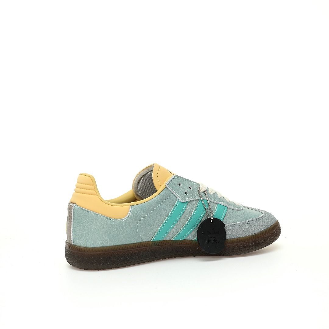 adidas gazelle silver green womens Adidas x Extra Butter Samba Shoes