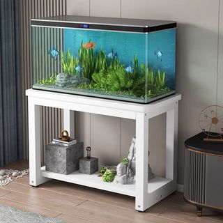 White coffee sale table fish tank