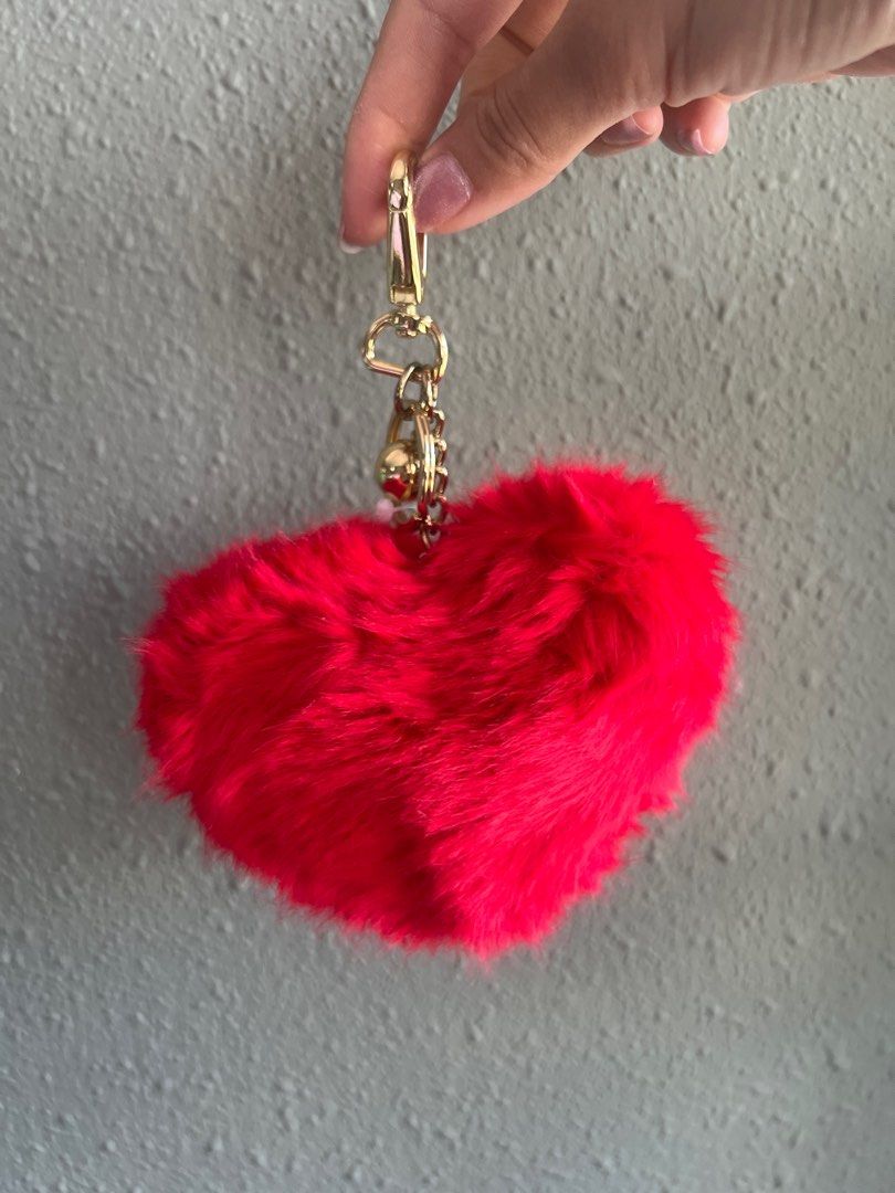 Fur heart keychain online